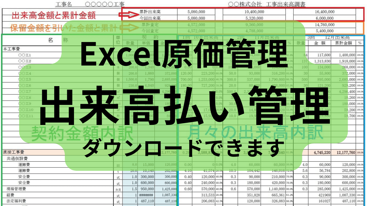 原価管理システム未導入企業必見: Excelだけでの効率的な出来高払いのコツ