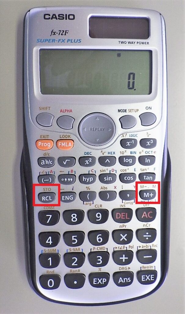 関数電卓の【メモリー】登録方法からクリア方法まで｜CASIO fx-72F 
