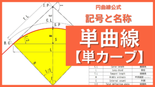 単曲線【単カーブ】の記号・名称・公式について解説します